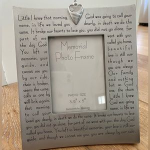 Beautiful Silver Engraved Memorial Photo Frame 👼🏼